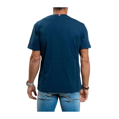 T-shirt Uomo in cotone con scollatura girocollo e stampa sul petto