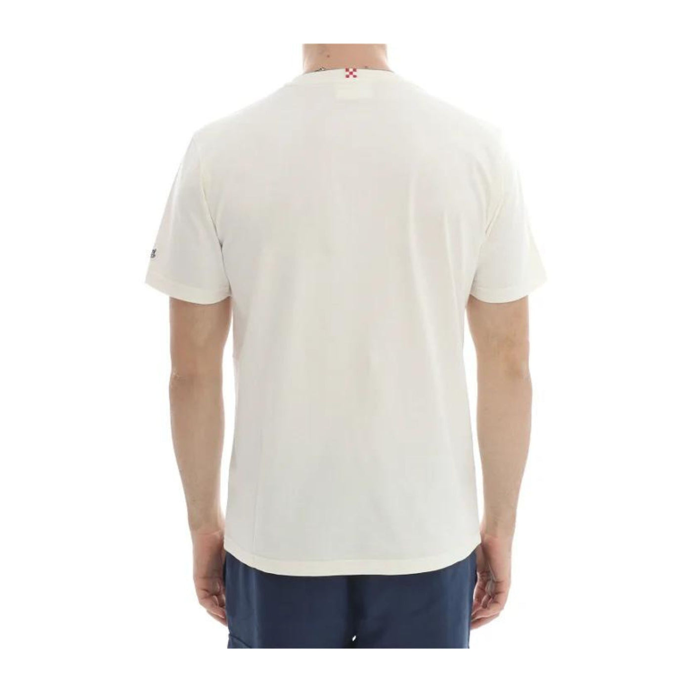 T-shirt Uomo a girocollo con maxi stampa sul petto e logo ricamato sulla manica
