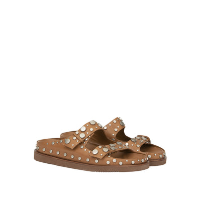Sandali Donna Ultra02 con borchie Marrone