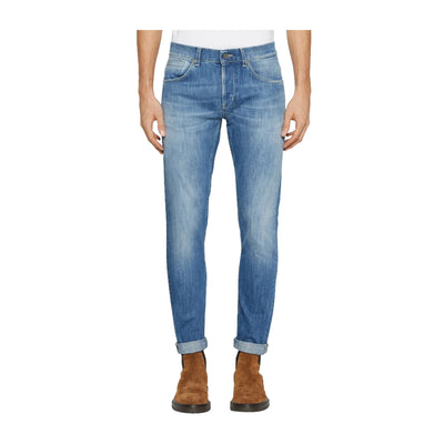 Jeans Uomo George skinny in denim stretch modello frontale