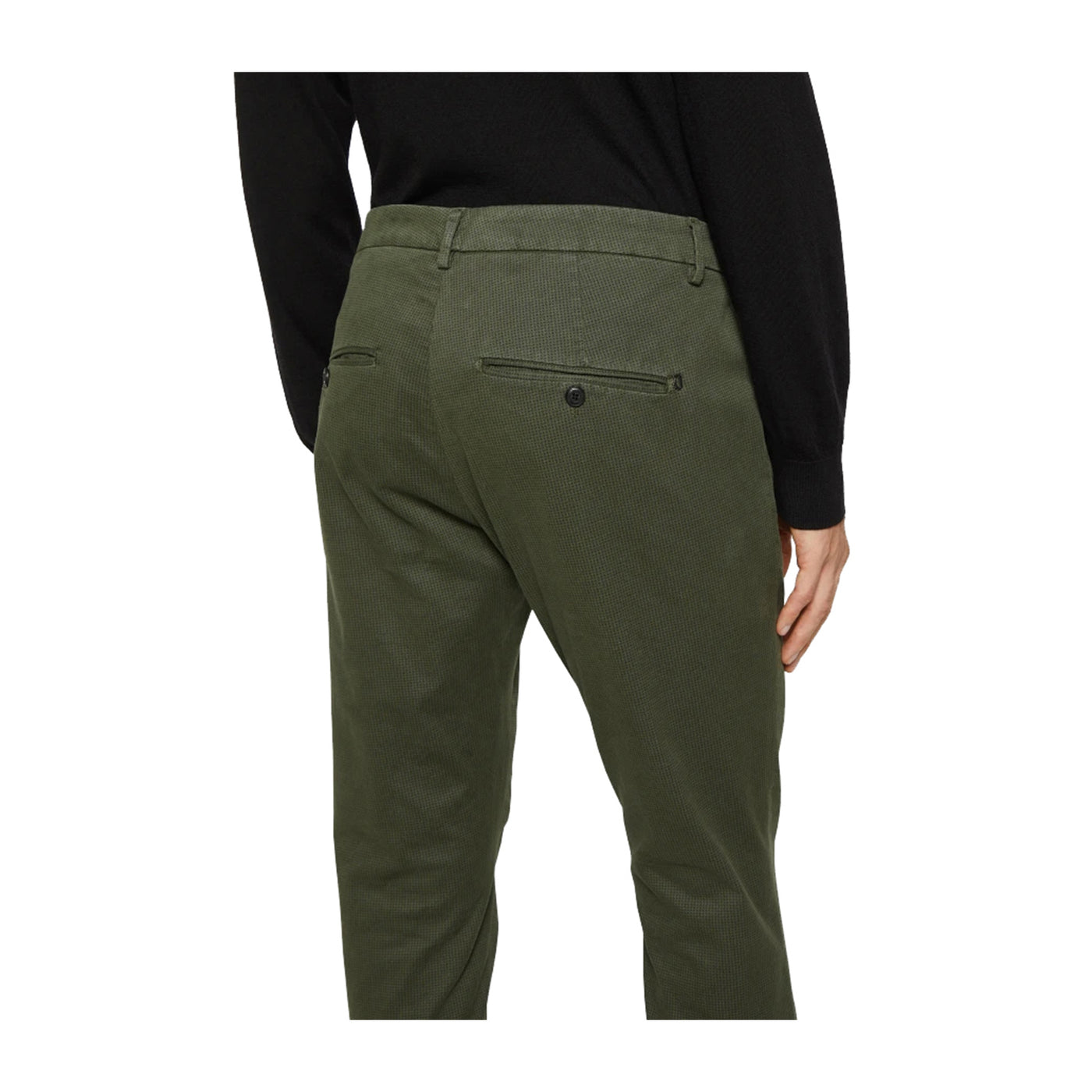 Pantaloni Uomo Gaubert Verde militare dettaglio retro ravvicinato