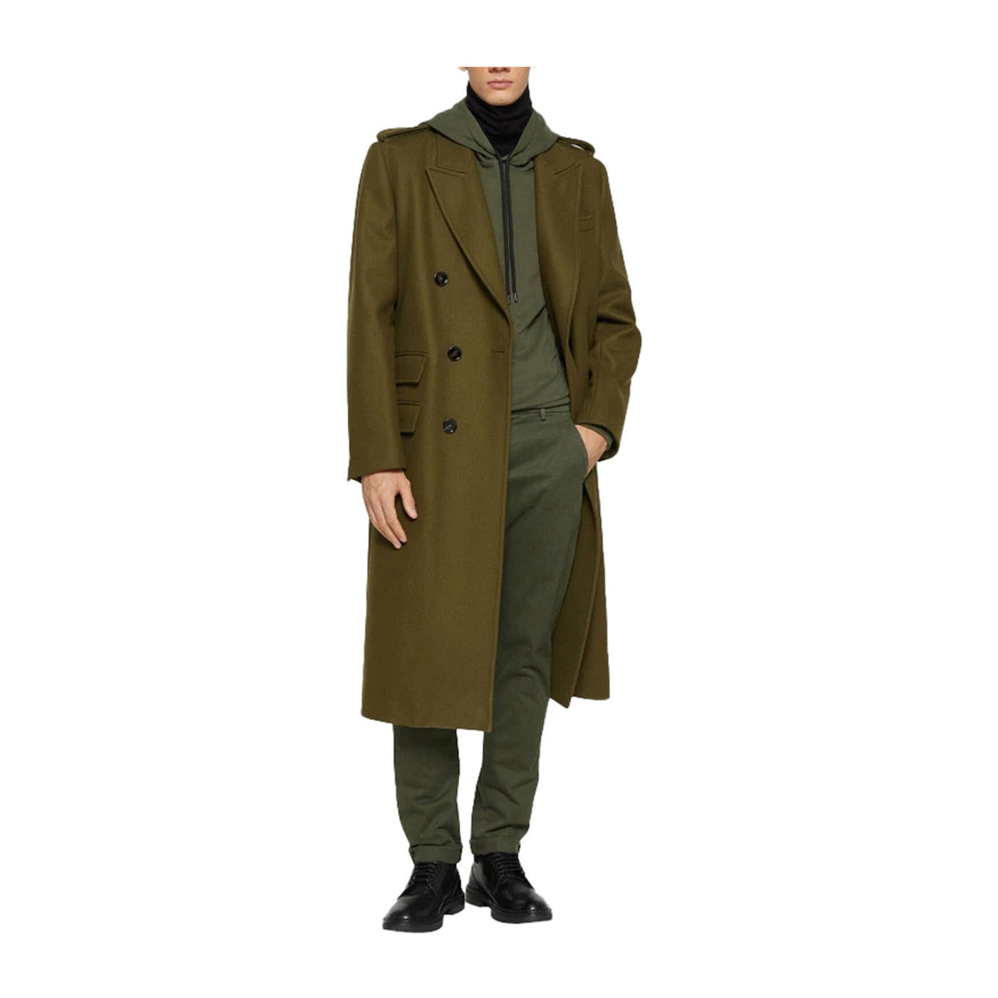 Pantaloni Uomo Gaubert Verde militare modello intero frontale