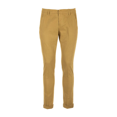 Pantalone Uomo Beige, modello chino, con risvolto sul fondo