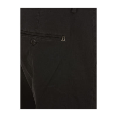 Pantalone Uomo in cotone tinta unita, chino, con risvolto