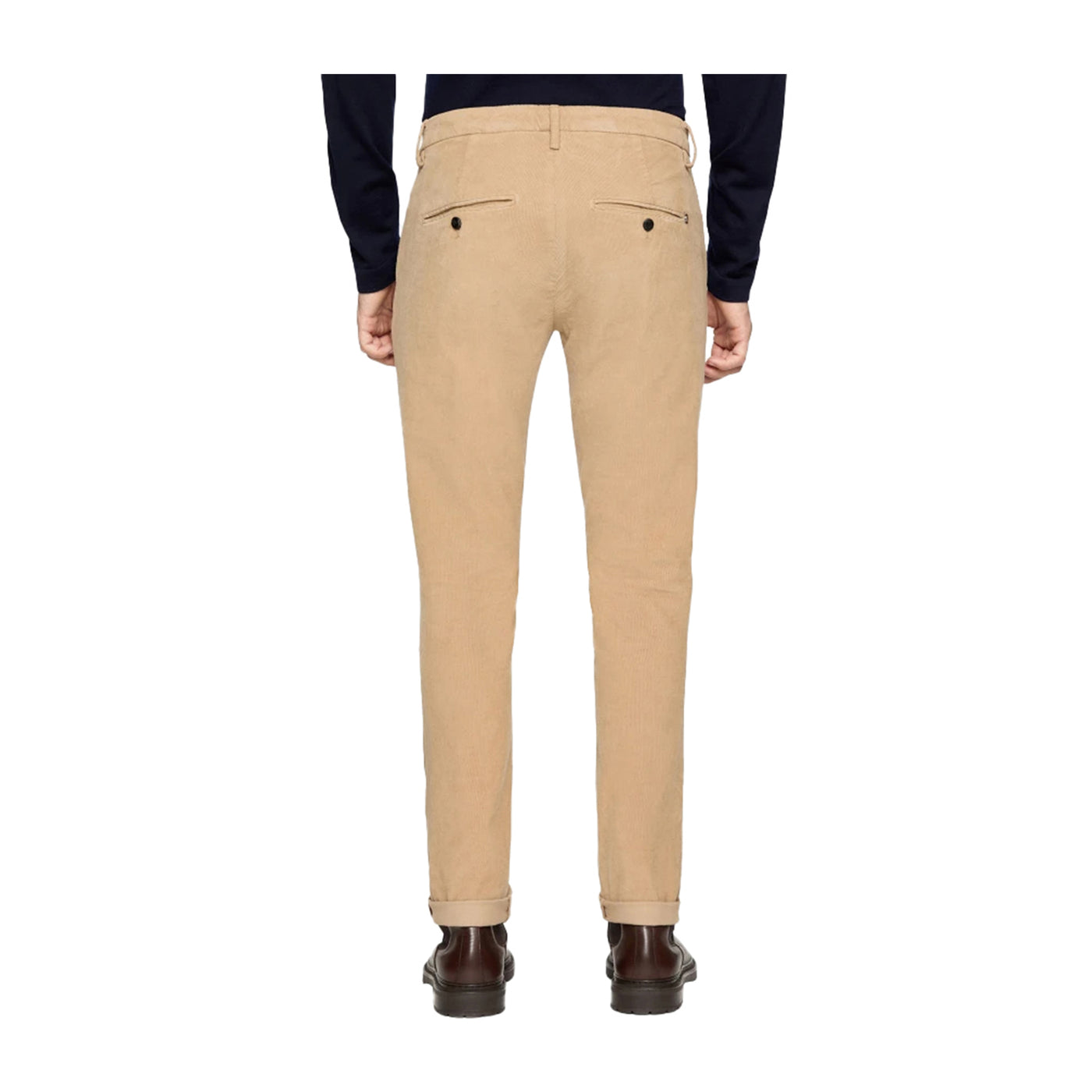 Pantaloni Uomo Gaubert in velluto a coste Beige modello retro