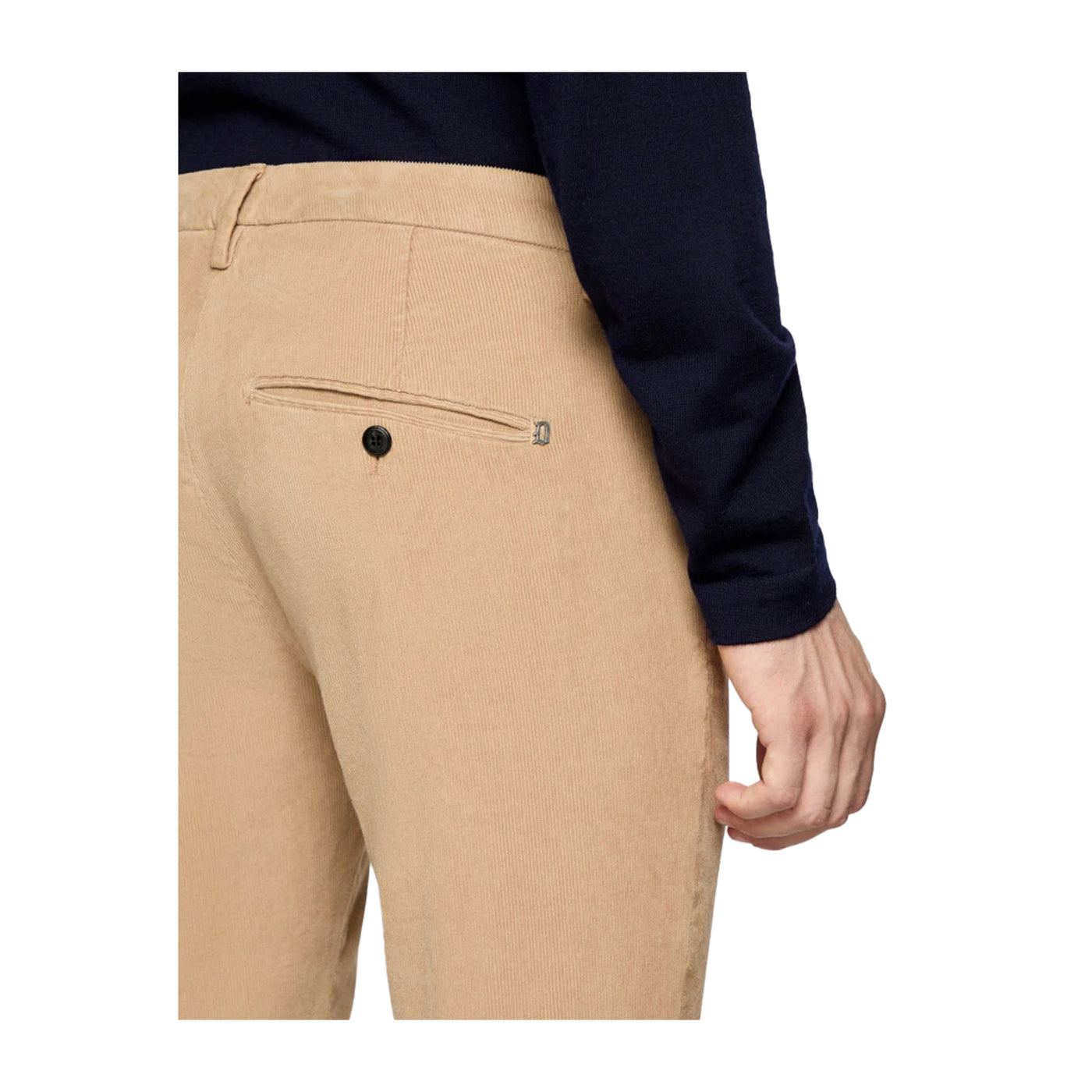 Pantaloni Uomo Gaubert in velluto a coste Beige dettaglio retro ravvicinato 