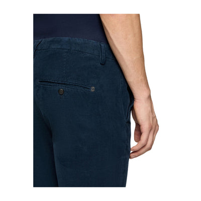 Pantaloni Uomo Gaubert in velluto a coste Navy dettaglio retro ravvicinato