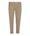 Pantalone Uomo Beige, con tasche posteriori a filo