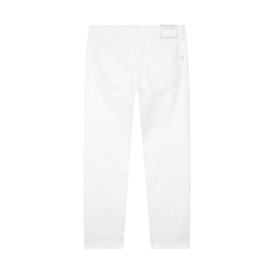 Pantaloni Uomo 5 tasche in tinta unita bianca retro