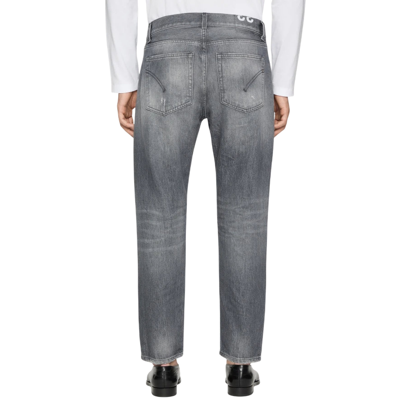 Jeans Dian carrot da Uomo in denim grigio modello retro