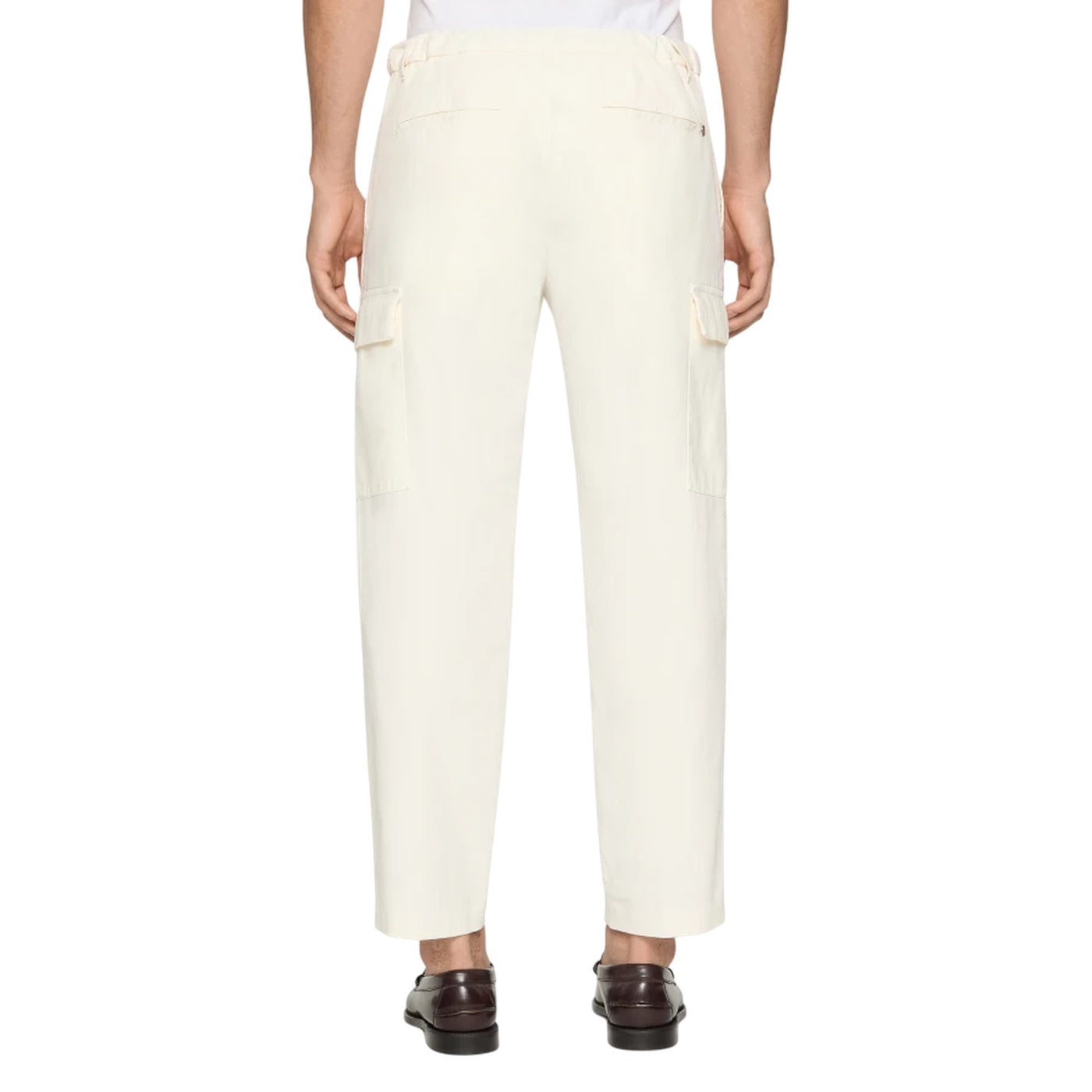 Pantaloni Uomo modello Luka slim crema modello retro