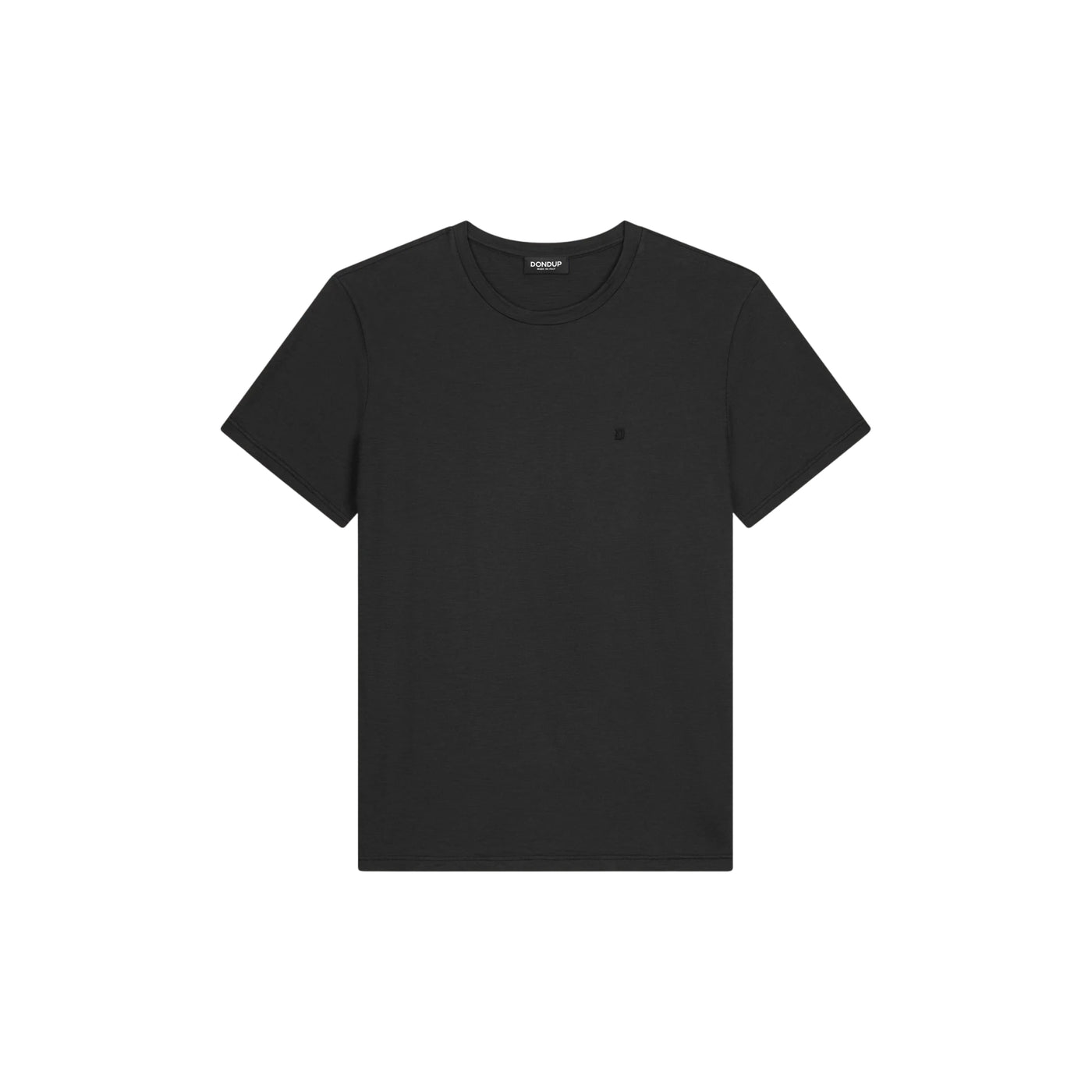 T-shirt Uomo girocollo in tinta unita nera