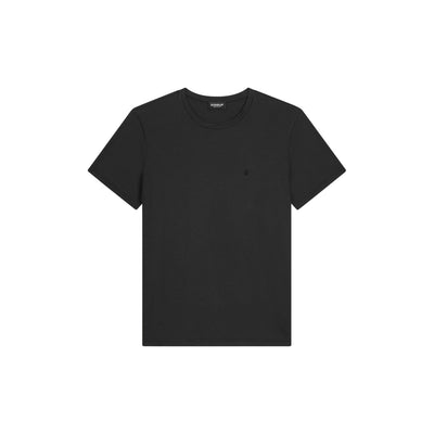 T-shirt Uomo girocollo in tinta unita nera