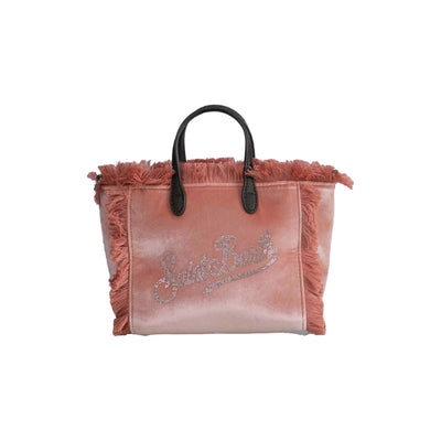 Borsa Donna in velluto Rosa con manici a mano