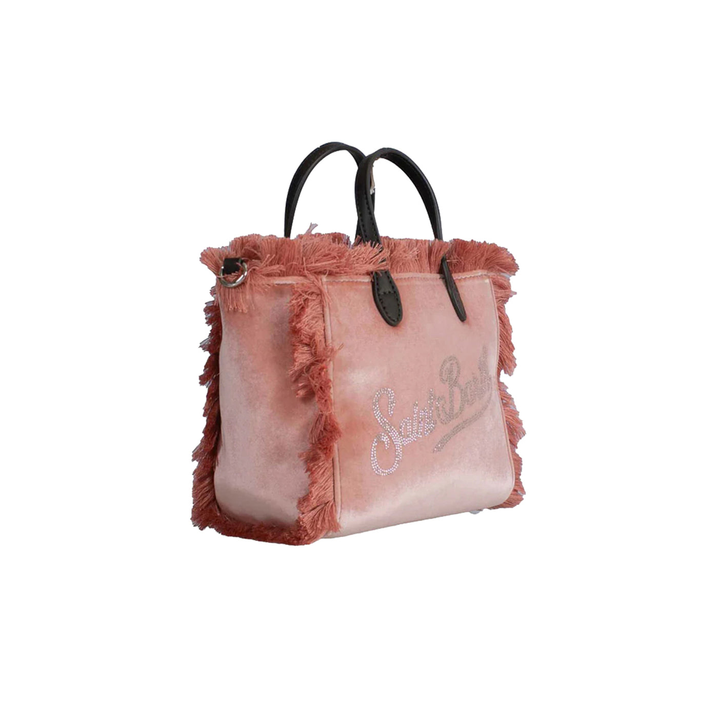 Borsa Donna in velluto Rosa con manici a mano