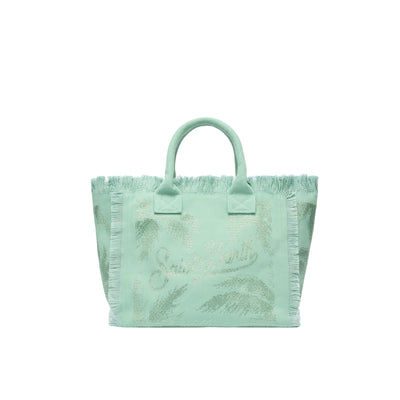 Borsa a mano da donna con strass Verde acqua