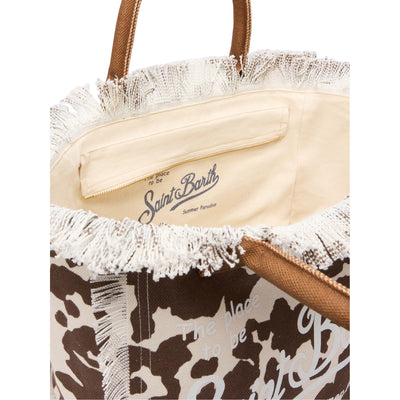 Borsa a mano Vanity con stampa maculata interno