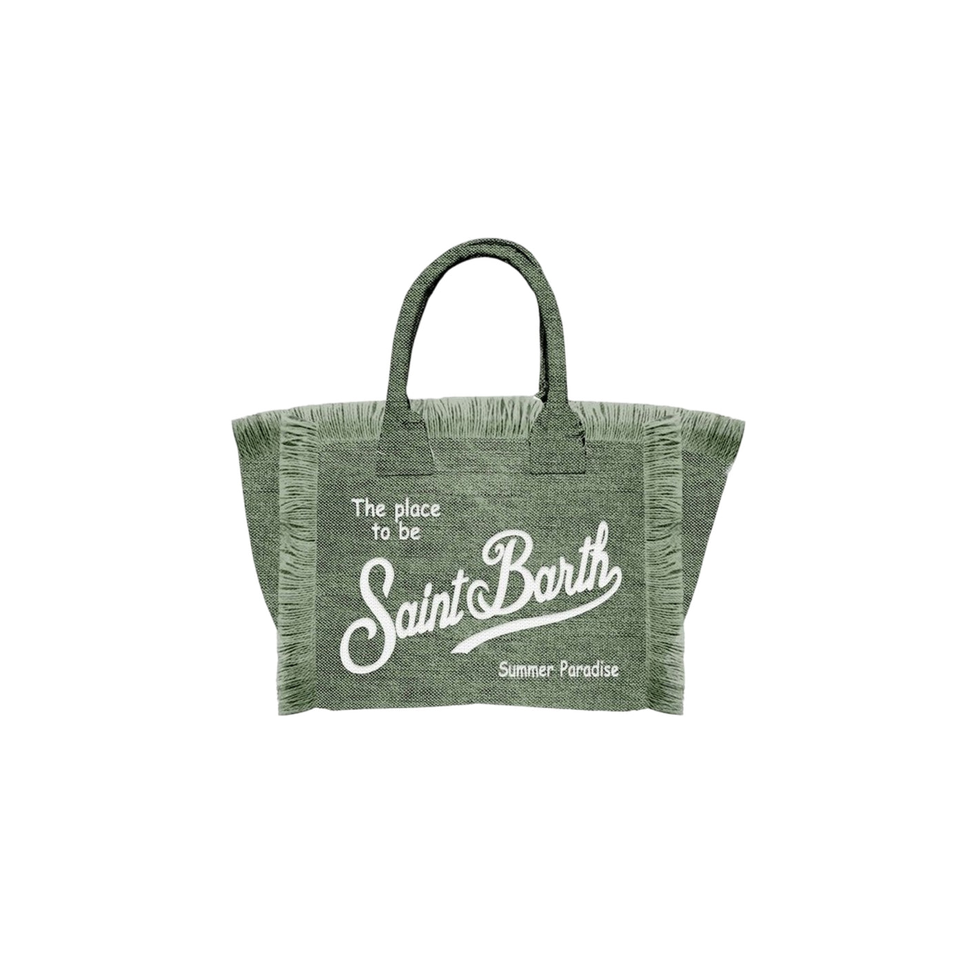 Borsa tote Donna Vanity in lino Verde militare