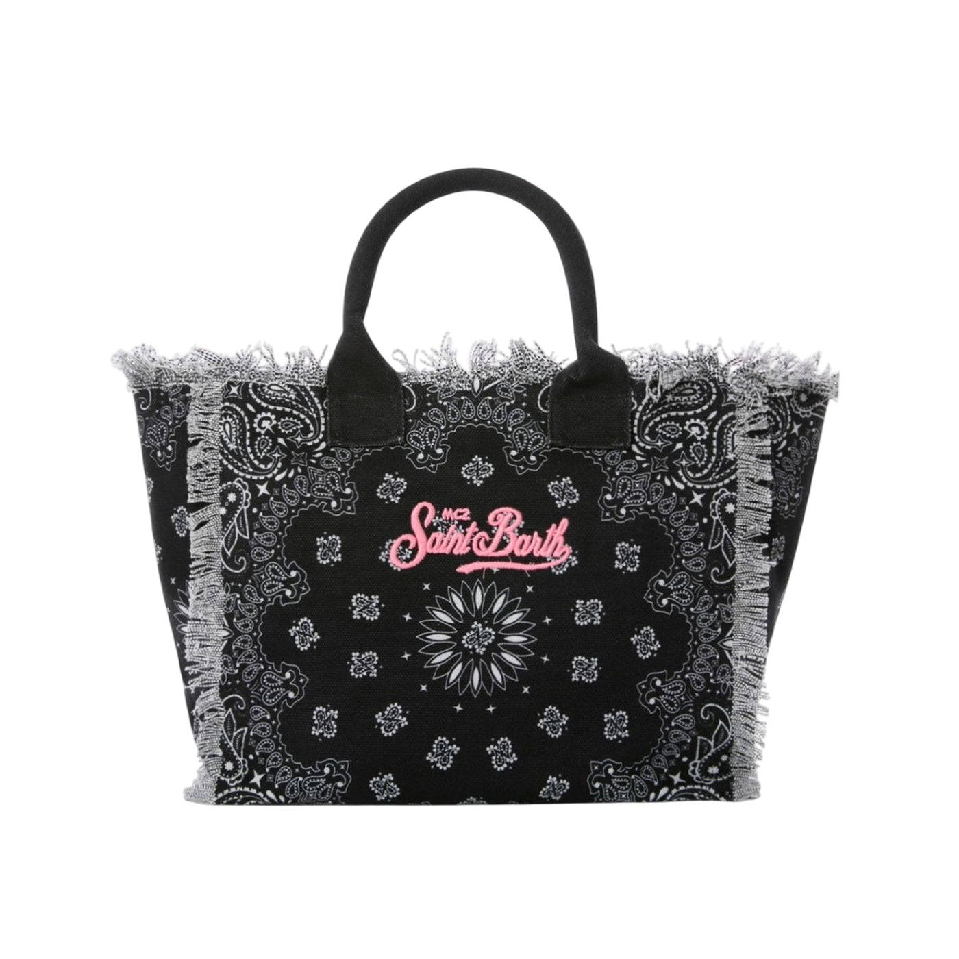 Borsa a mano Vanity stampa bandana Nera retro
