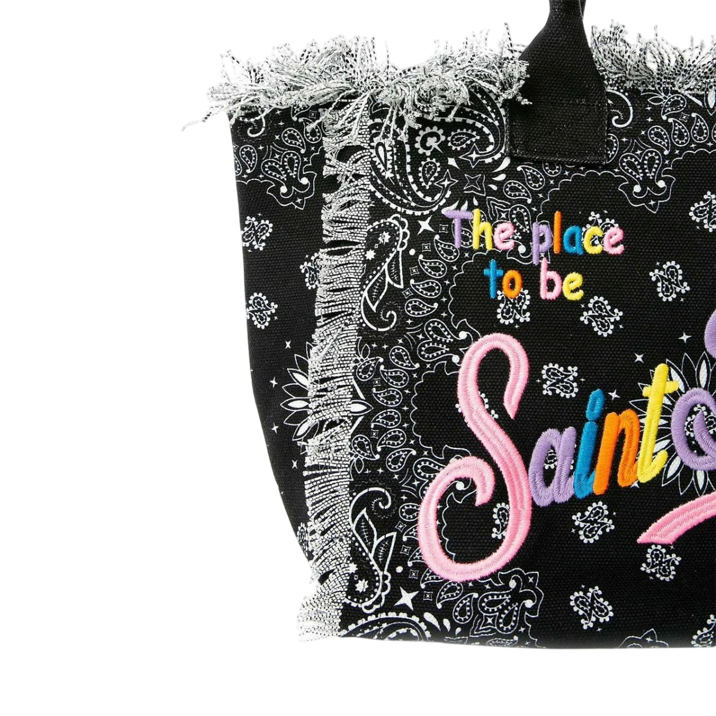 Borsa a mano Vanity stampa bandana Nera dettaglio