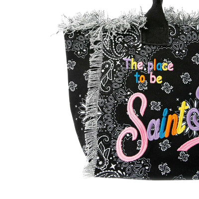 Borsa a mano Vanity stampa bandana Nera dettaglio