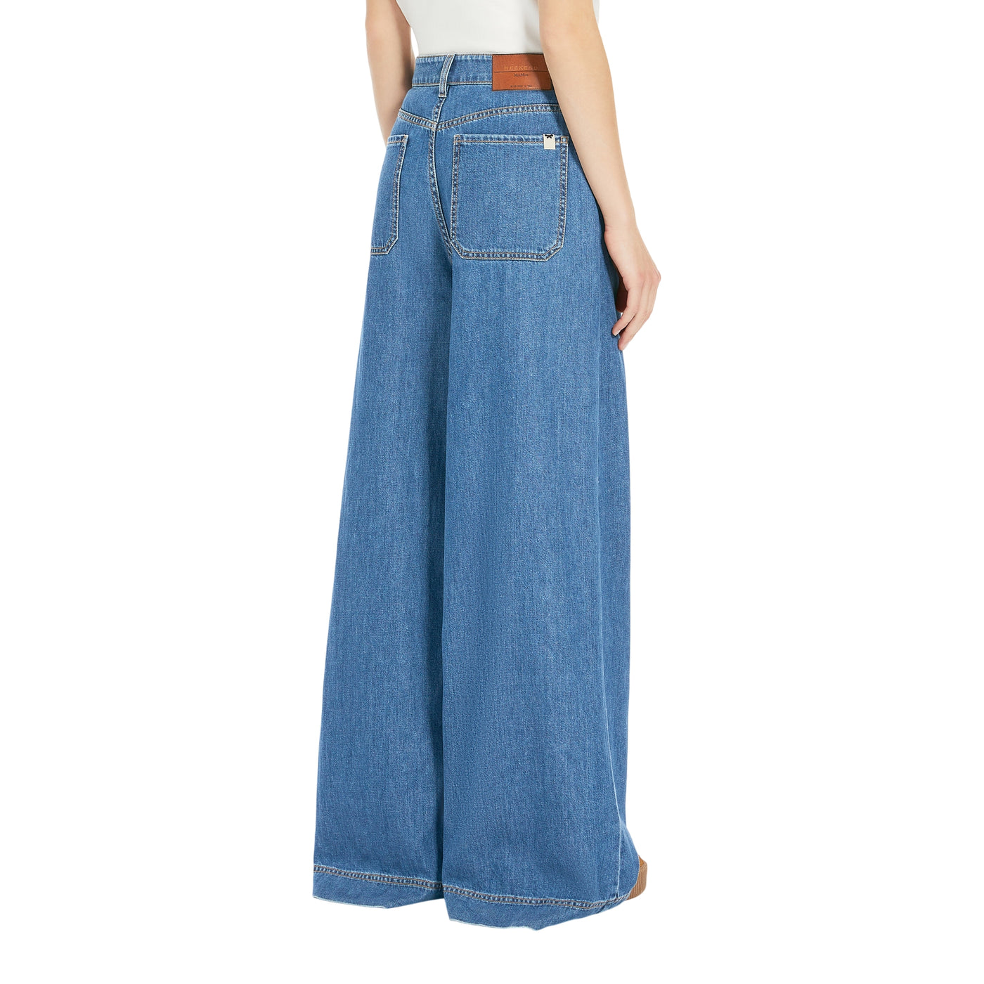 Jeans ampio Donna in denim blu retro