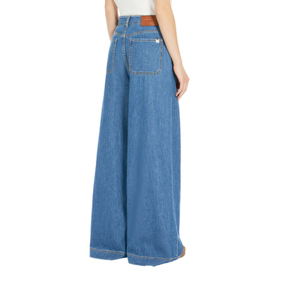 Jeans ampio Donna in denim blu retro