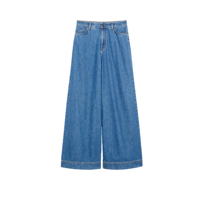Jeans ampio Donna in denim blu