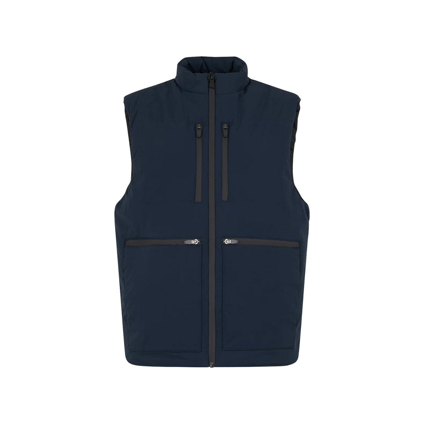 Gilet imbottito con zip impermeabili