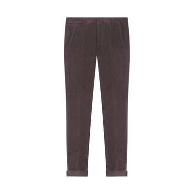 Pantalone Uomo in velluto, Gaubert Marrone, dal fit slim