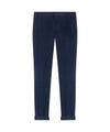 Pantalone Uomo in velluto, Gaubert Blu, a vita bassa