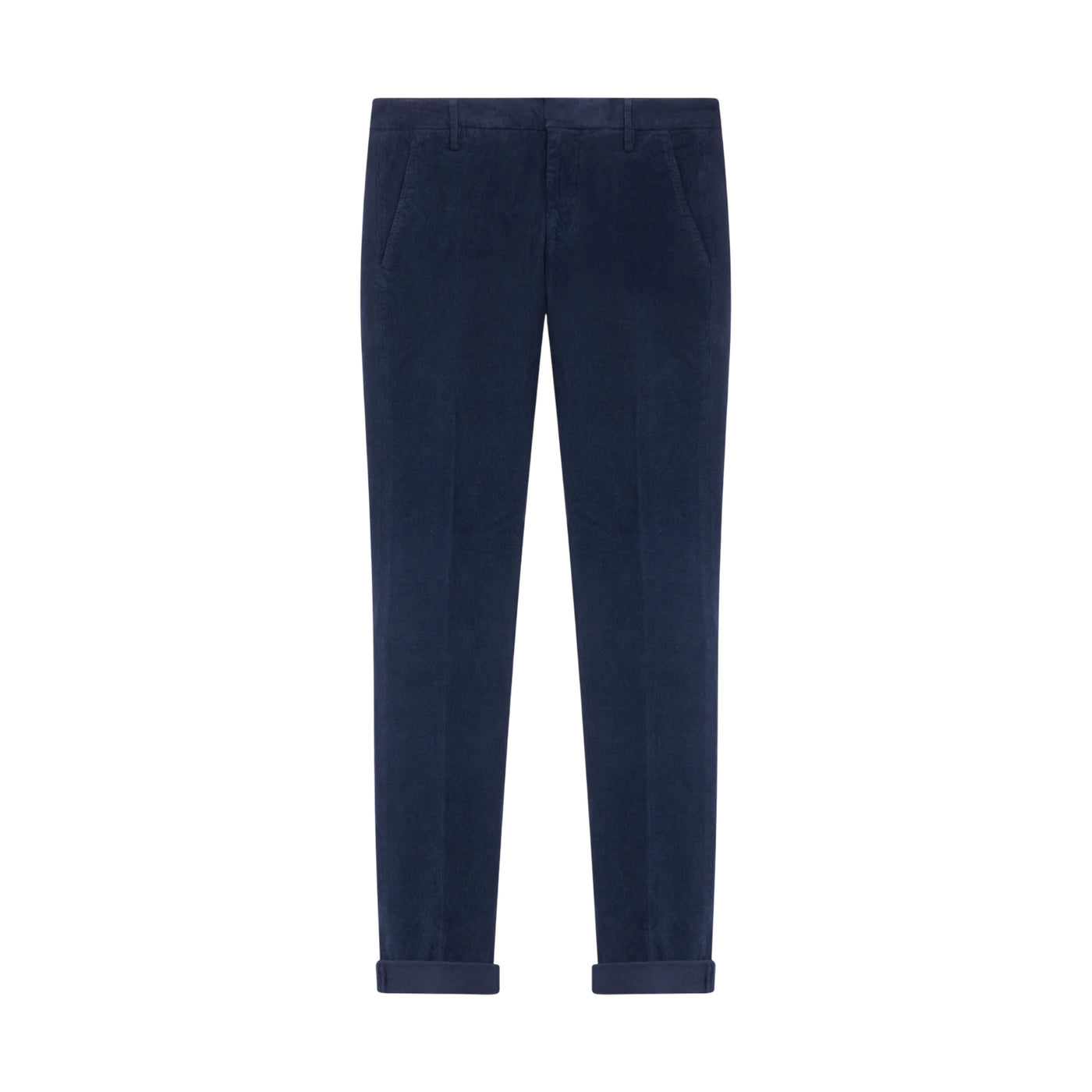 Pantalone Uomo in velluto, Gaubert Blu, a vita bassa