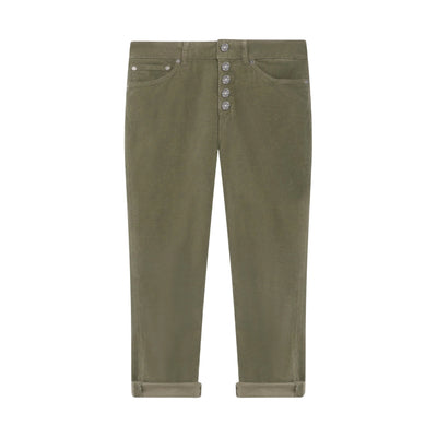 Pantalone Donna, modello Koons, alla caviglia, con bottoni frontali