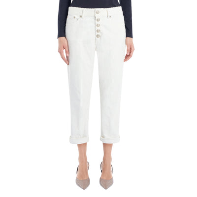 Pantalone Donna, Koons in velluto, con bottoni frontali