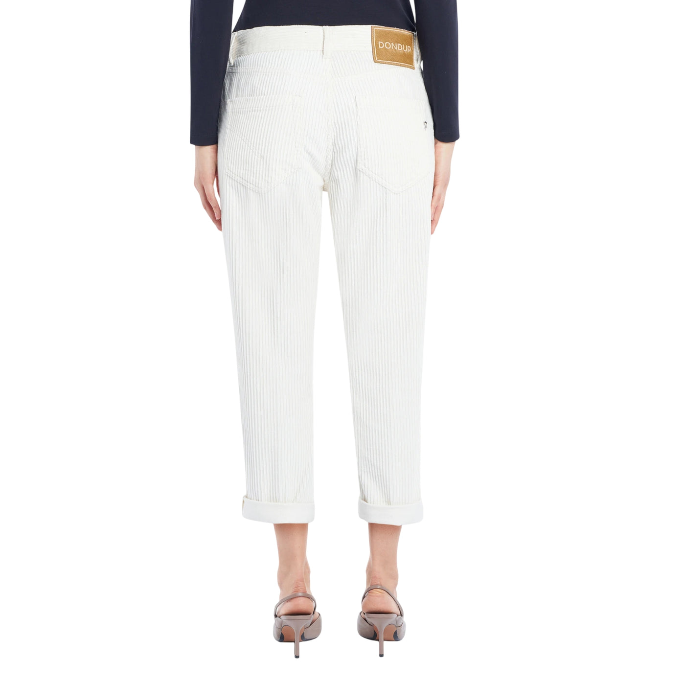 Pantalone Donna, Koons in velluto, con bottoni frontali