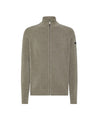 Cardigan Uomo Beige a tinta unita, con zip intera