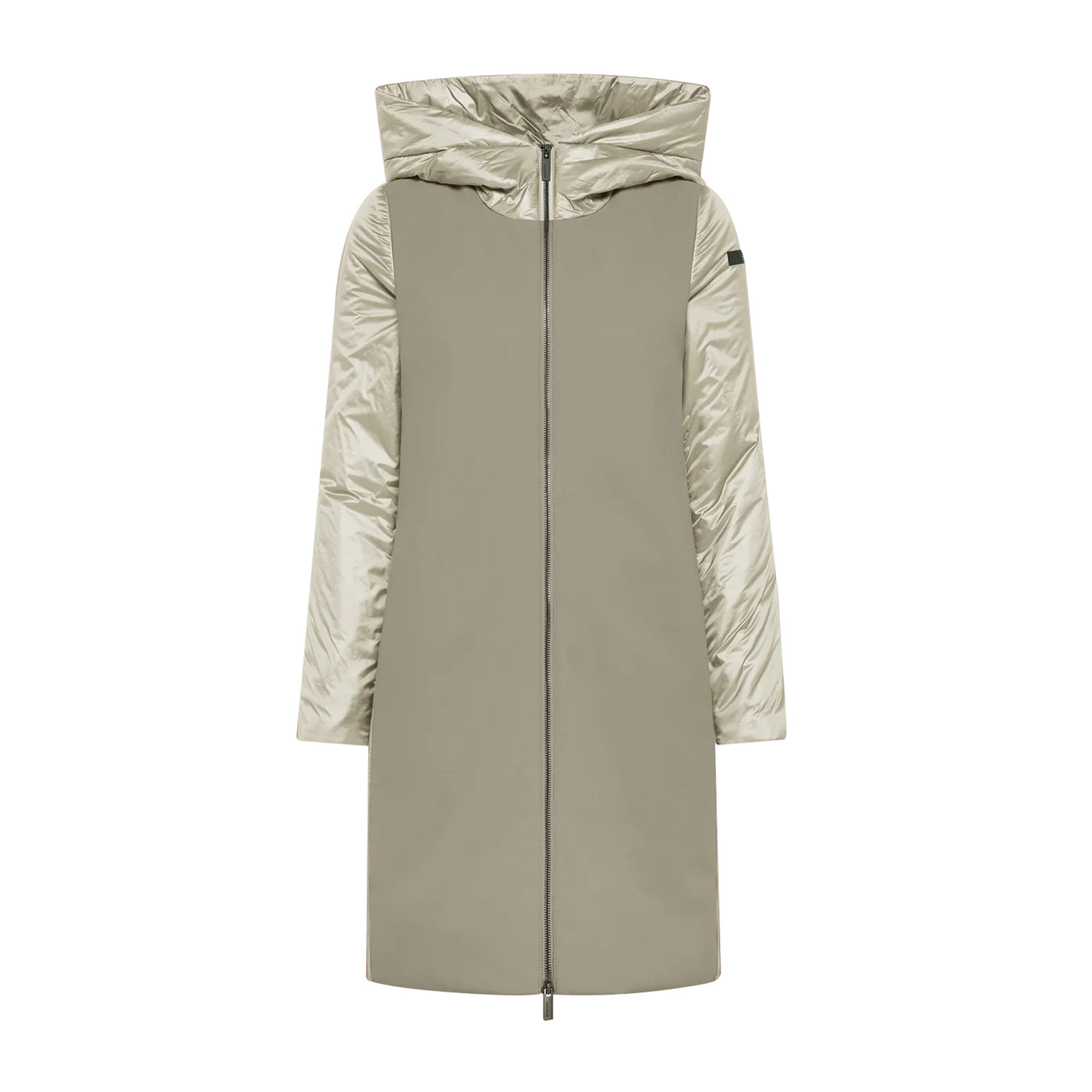 Parka Donna Beige, idrorepellente con cappuccio ampio