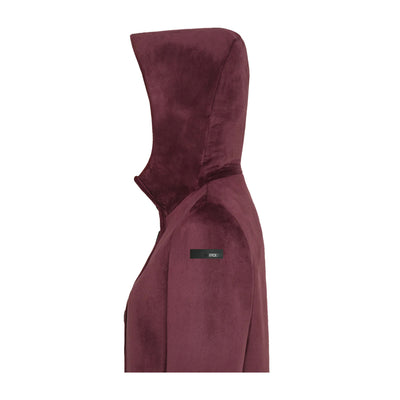 Parka Donna Velvet Bordeaux con bottoni frontali