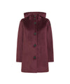 Parka Donna Velvet Bordeaux con bottoni frontali