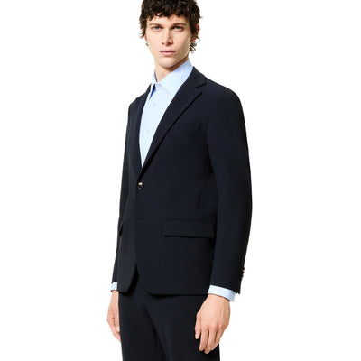 Giacca Uomo monopetto Surflex Winter Micro Navy modello ravvicinato