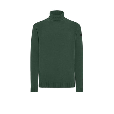 Maglione Uomo con collo a coste inglesi Verde militare