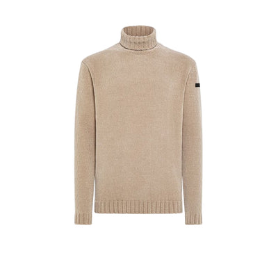 Maglione Uomo con collo a coste inglesi Beige