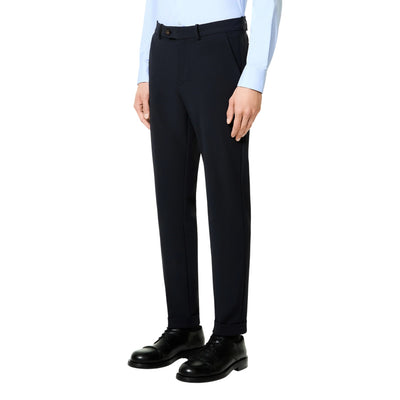 Pantaloni Uomo Chino Surflex Winter Micro Navy su modello frontale