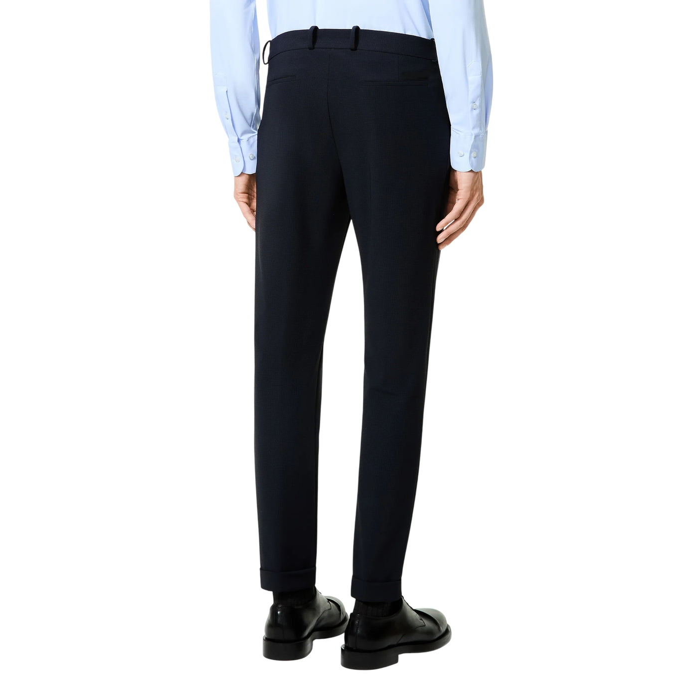 Pantaloni Uomo Chino Surflex Winter Micro Navy su modello retro