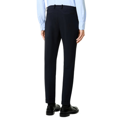 Pantaloni Uomo Chino Surflex Winter Micro Navy su modello retro