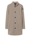 Cappotto Uomo opaco Beige, con colletto a camicia