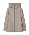 Parka Donna Beige con retro trapuntato e cappuccio