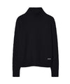 Maglia Donna in ciniglia, con finiture a costine