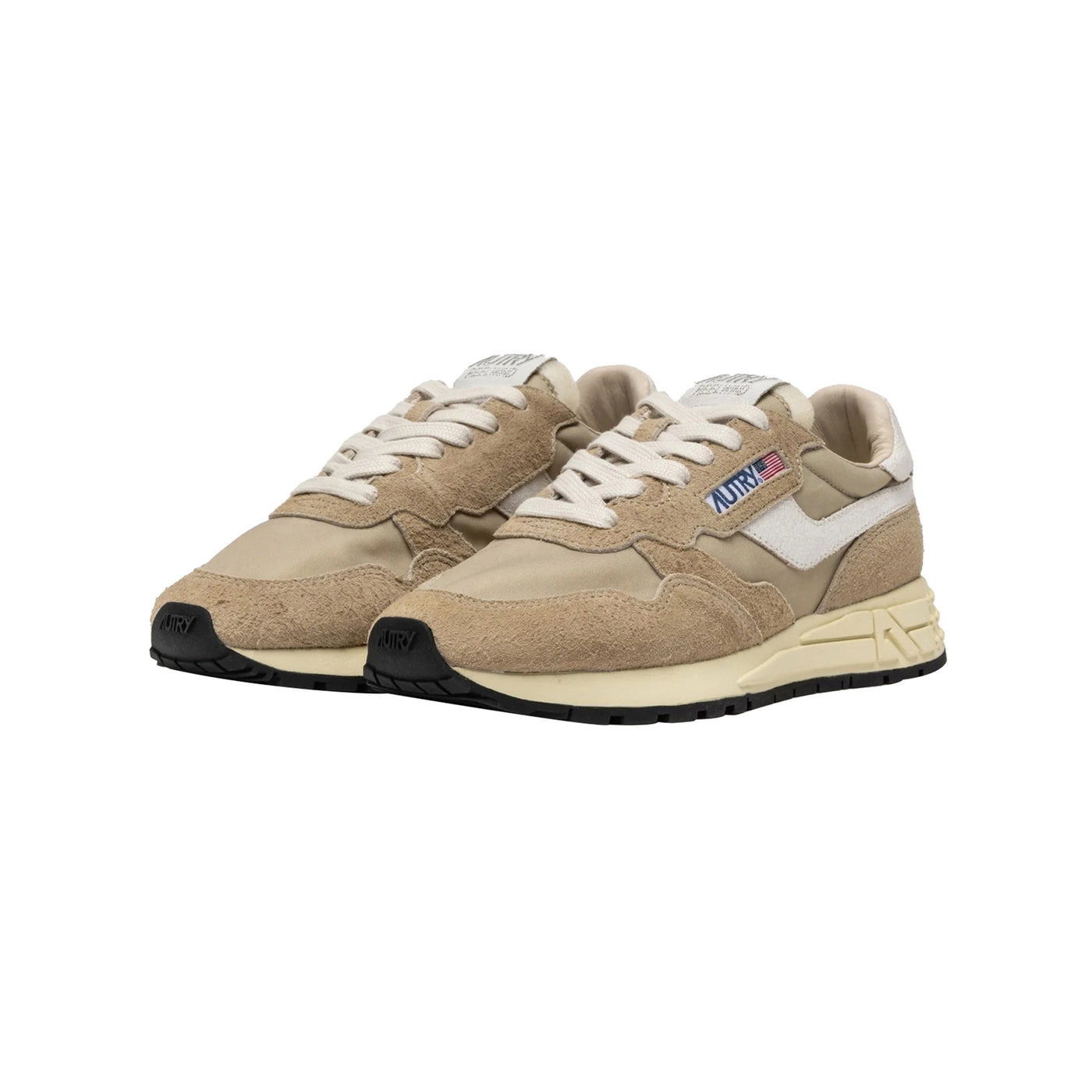 Sneakers Uomo Reelwind Low in nylon e suede Beige