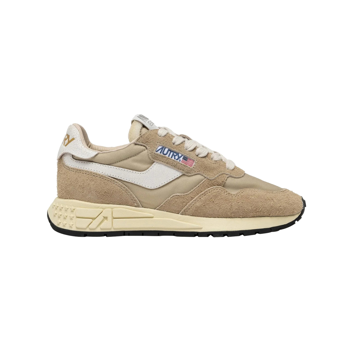 Sneakers Uomo Reelwind Low in nylon e suede Beige